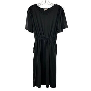 Betsey's Boutique Shop Women's Gray Short Sleeve A-Line Dress Size Large